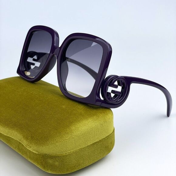 NEW Gucci GG1326S 003 Violet Grey Gradient Oversized Square Women Sunglasses - Picture 3 of 14